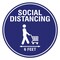 Signmission Social Distancing Cart Non-Slip Floor Graphic, 7in Vinyl Decal, 7" x 7", FD-C-7-99989 FD-C-7-99989 - alternate 1